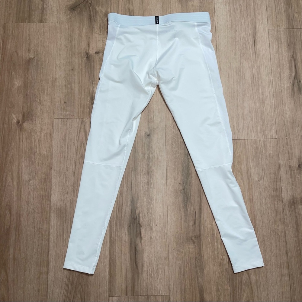 NikePro Men’s Dri-FIT White Tight Compression Leggings Sz- Large. Workout Active - Picture 3 of 3